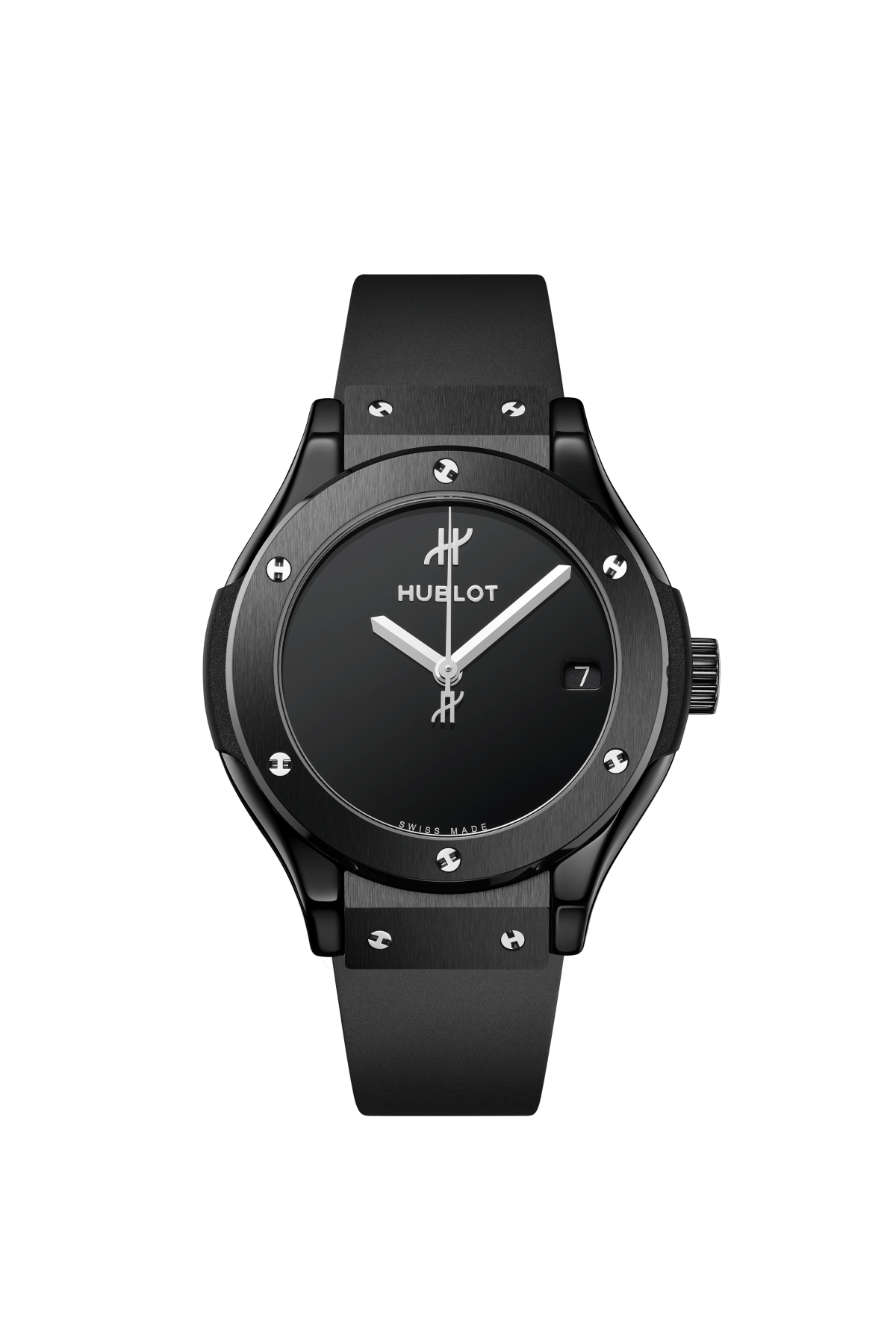 Hublot Classic Fusion Black Ceramic 33 MM - Black Rubber Strap - Black Dial - 581.CX.1270.RX.MDM