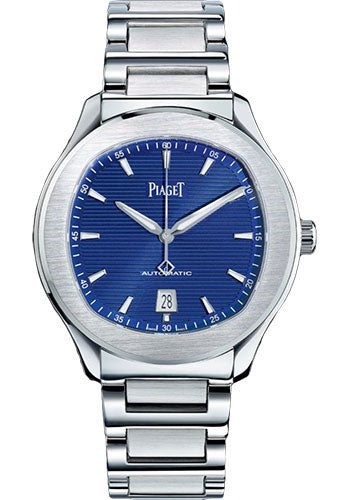 Piaget Polo - Stainless Steel 42 MM - Stainless Steel Bracelet - Blue Dial - Stainless Steel Bezel - G0A41002