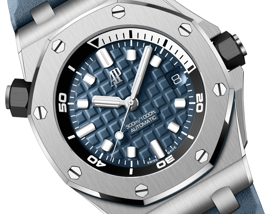 Audemars Piguet Royal Oak Offshore Stainless Steel Diver 42 MM - Blue Rubber Strap - Blue Dial - 15720ST.OO.A027CA.01