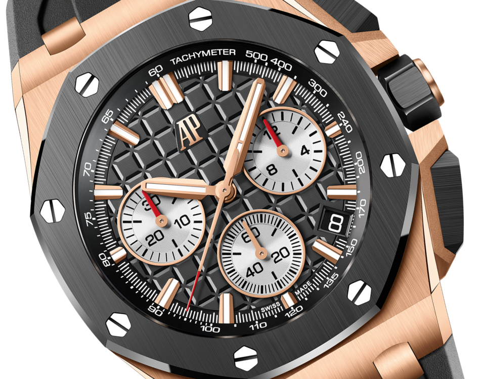 Audemars Piguet Royal Oak Offshore Pink Gold Selfwinding Chronograph 43 MM - Black Rubber Strap - Black Dial - 26420RO.OO.A002CA.01