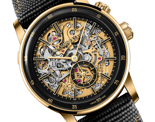 Audemars Piguet Code 11.59 Grande Sonnorie Carillon Supersonnerie Black Ceramic and Yellow Gold 41 MM - Black Rubber-Coated Strap - Skeleton Dial - 26397QA.OO.D002KB.01