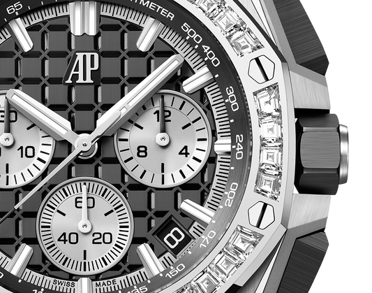 Audemars Piguet Royal Oak Offshore White Gold Selfwinding Chronograph 43 MM - Black Rubber Strap - Black Dial - 26424BC.ZZ.D002CA.01