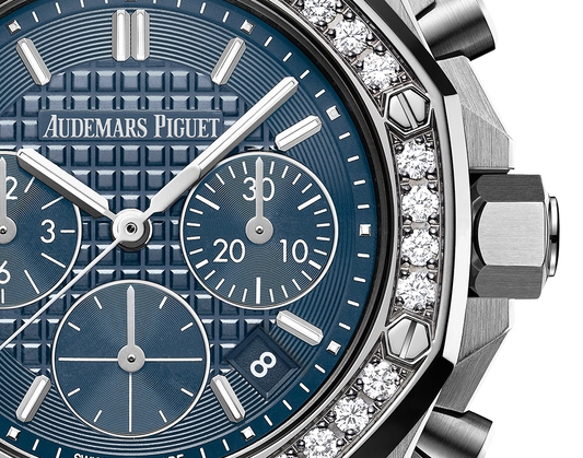 Audemars Piguet Royal Oak Offshore Stainless Steel Selfwinding Chronograph 37 MM - Blue Rubber Strap - Blue Dial - 26231ST.ZZ.D027CA.01