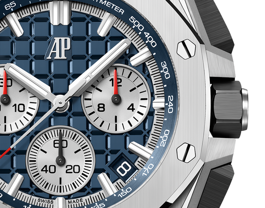 Audemars Piguet Royal Oak Offshore Titanium Selfwinding Chronograph 43 MM - Blue Rubber Strap - Blue Dial - 26420TI.OO.A027CA.01
