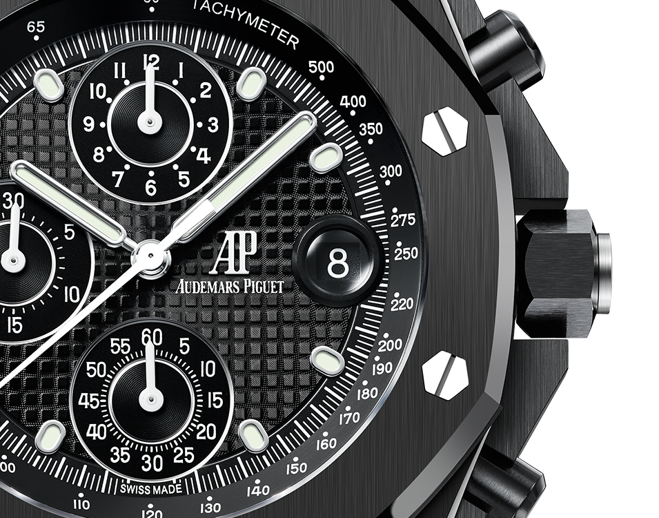 Audemars Piguet Royal Oak Offshore Selfwinding Chronograph Black Ceramic 42 MM - Black Rubber Bracelet - Black Dial - 26238CE.OO.1300CE.01