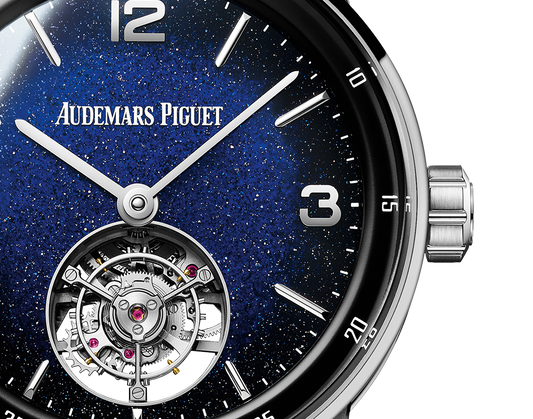 Audemars Piguet Code 11.59 Selfwinding Flying Tourbillon White Gold 41 MM - Black Leather Strap - Blue Dial - White Gold Bezel - 26396BC.OO.D002CR.01