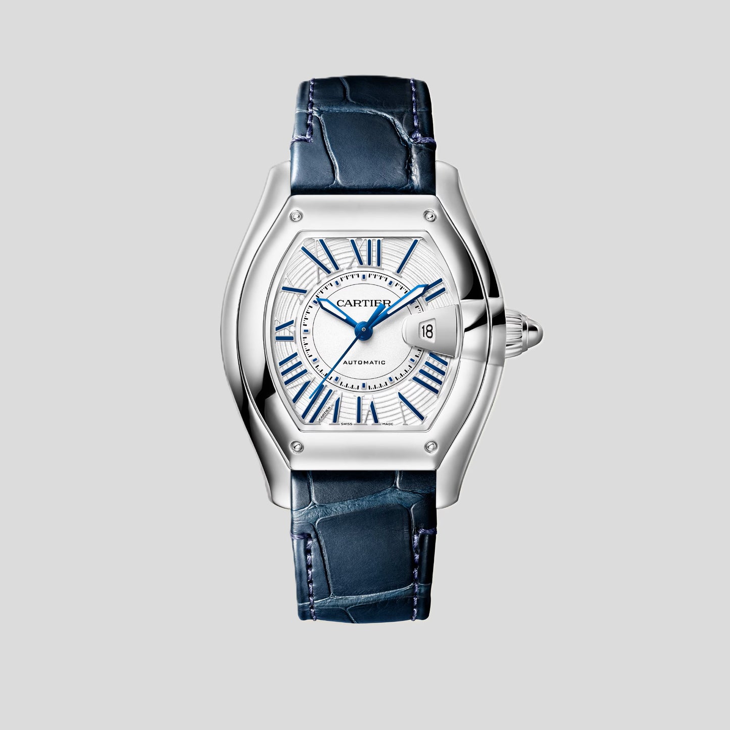 Cartier Roadster Watch - Steel - 42 MM - White Roman Dial - WSRD0019