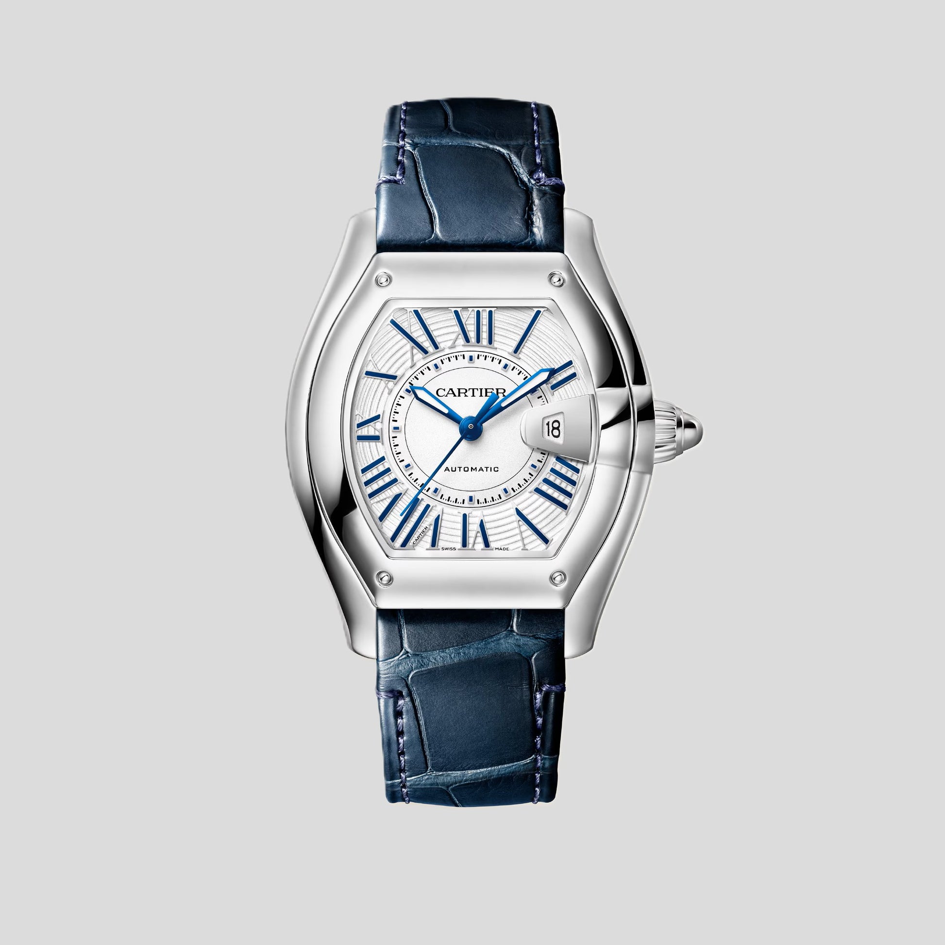 Cartier Roadster Watch - Steel - 42 MM - White Roman Dial - WSRD0019