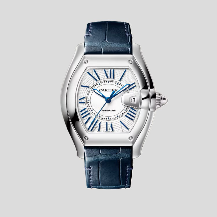 Cartier Roadster Watch - Steel - 47.2 MM - White Roman Dial - WSRD0020