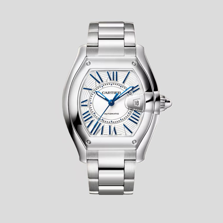 Cartier Roadster Watch - Steel - 47.2 MM - White Roman Dial - WSRD0020