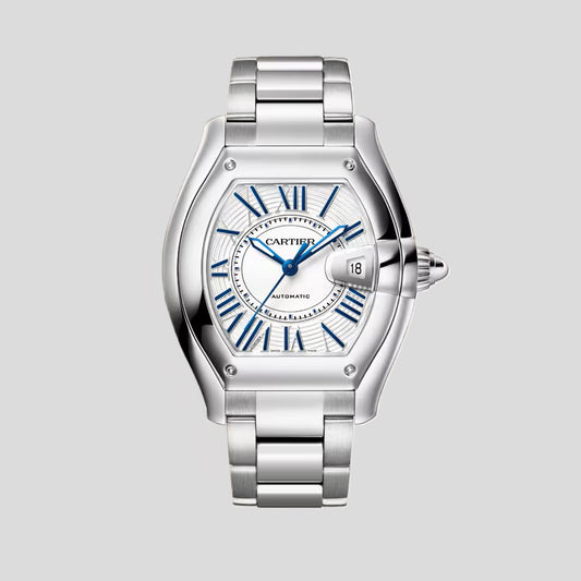 Cartier Roadster Watch - Steel - 47.2 MM - White Roman Dial - WSRD0020