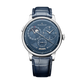 JLC - Duometre Quantieme Lunaire - 42.5 MM - Stainless Steel - Blue Dial - Blue Leather Strap - Q604848J