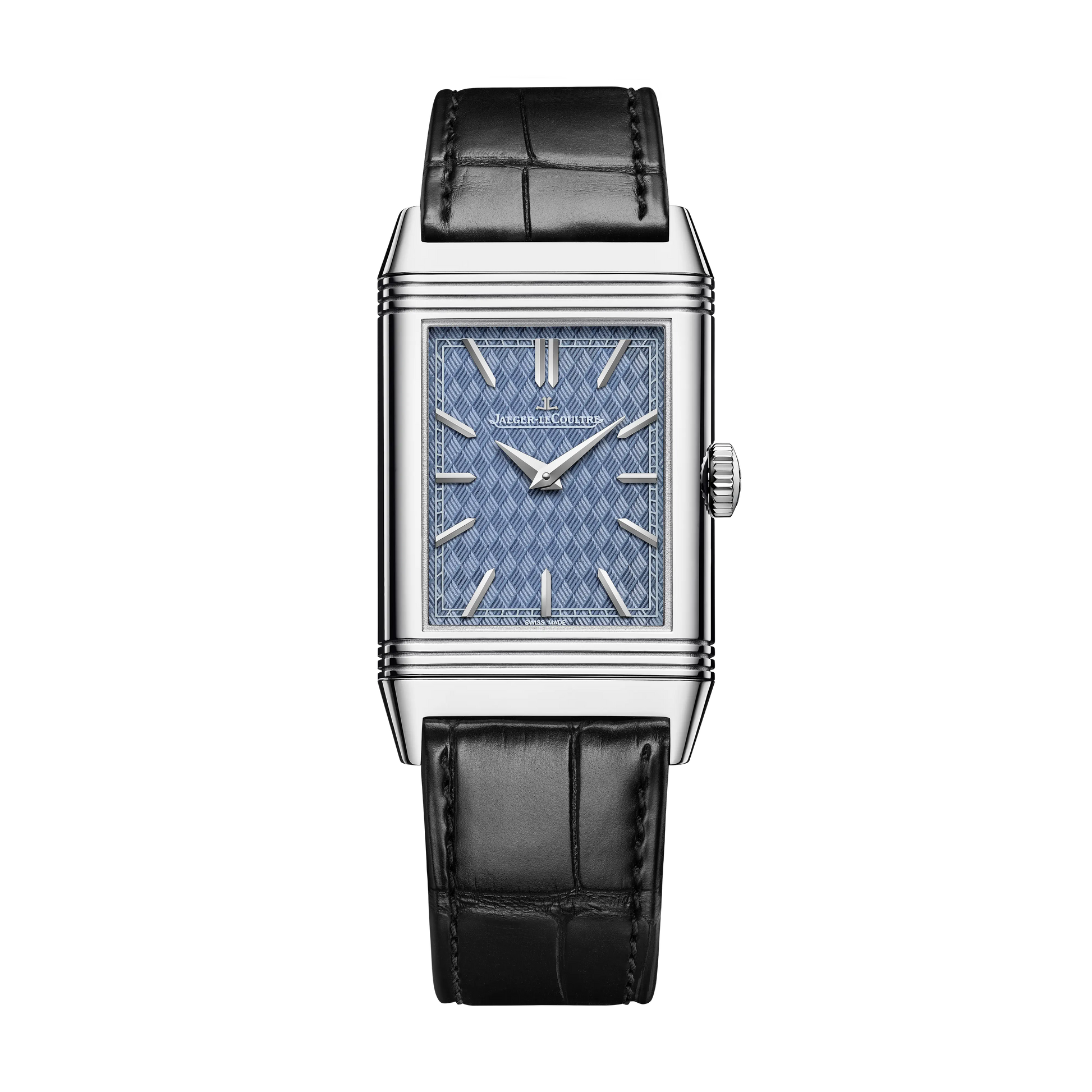 JLC - Reverso Tribute Enamel Monet "The Doge's Palace" - Limited Edition - 45.6 MM x 27.4 MM - White Gold - Blue Guilloché Enamel Dial - Black Leather Strap - Q39334M6