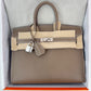 Hermès Birkin Sellier 25 - Etoupe Epsom - Palladium Hardware - B25EEPHW