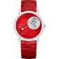 Piaget Altiplano - White Gold 38 MM - Red Leather Strap - Diamond Bezel - Guilloché Red Mother-of-Pearl Dial - G0A45033