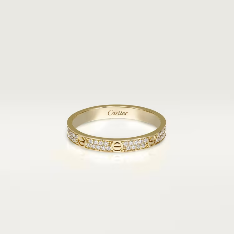 Cartier Love Ring - Yellow Gold Small Model - Diamonds - B4218000