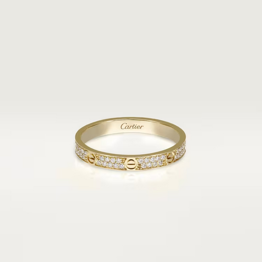 Cartier Love Ring - Yellow Gold Small Model - Diamonds - B4218000