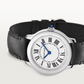 Cartier Ronde Must de Cartier Steel 29 MM - Black Strap - Silver Dial - WSRN0030