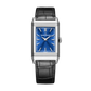JLC - Reverso Tribute Siyavush Plays Polo - Limited Edition - 45.6 MM x 27.4 MM - White Gold - Midnight Blue Guilloché Enamel Dial - Black Leather Strap - Q39334S1