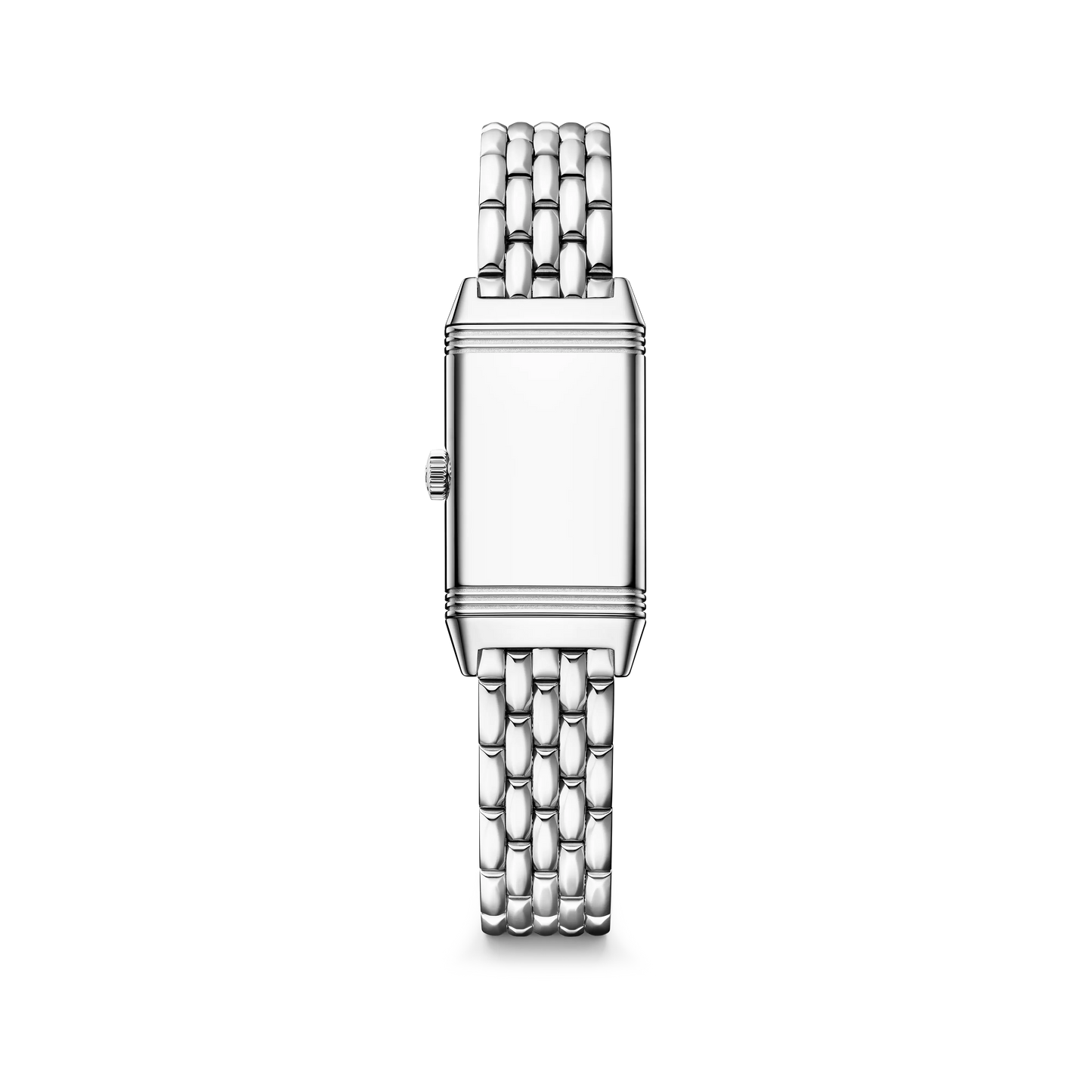 JLC - Reverso Classic Monoface Origin - 32.5 MM x 16.3 MM - Stainless Steel - Silvered-Gray Guilloché Dial - Diamond-Set Case - Stainless Steel Bracelet - Q3878160