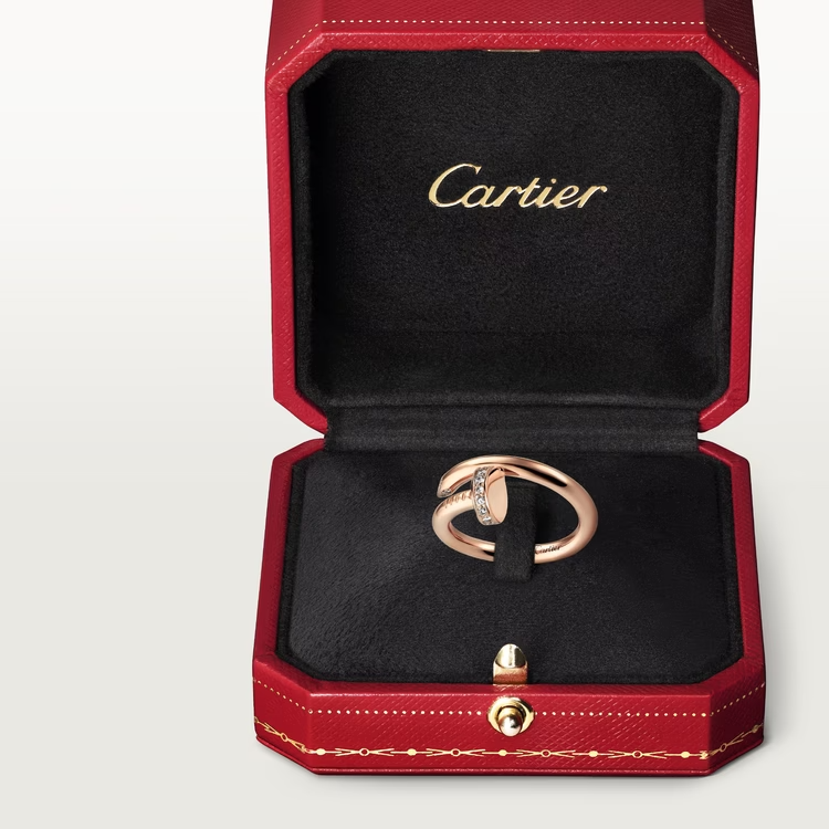 Cartier Just Un Clou Ring - Rose Gold Small - Diamonds - B4094800