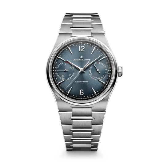 JLC - Master Control Chronometre Date Power Reserve - 39 MM - Stainless Steel - Blue Sunray-Brushed Dial - Stainless Steel Bracelet - Q4168120