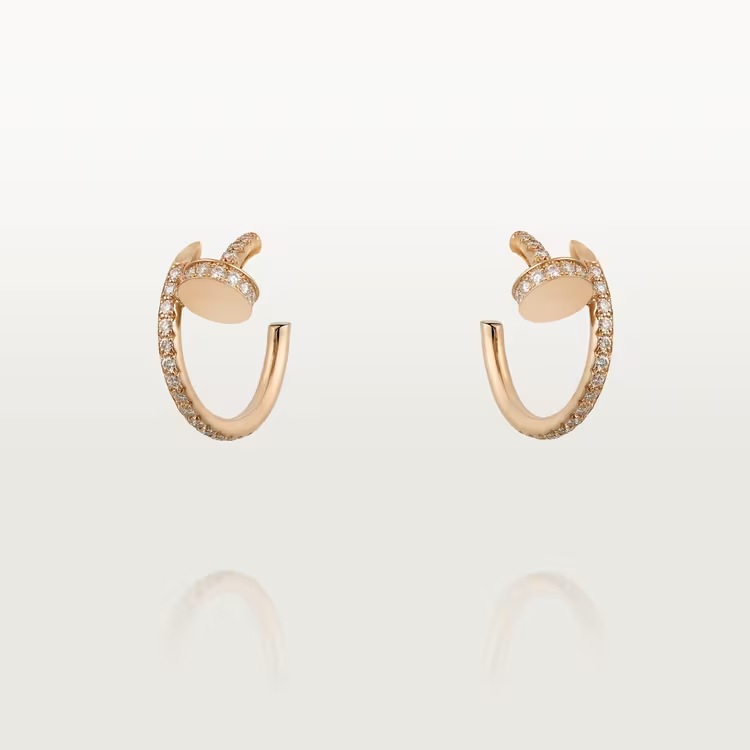 Cartier Just Un Clou Earrings - Rose Gold - Diamonds - B8301429