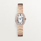 Cartier Baignoire Rose gold 25.3 MM - Rose gold Bracelet - Diamond Bezel - Silvered Sunray Dial - WB520026