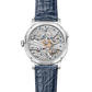JLC - Duometre Quantieme Lunaire - 42.5 MM - Stainless Steel - Blue Dial - Blue Leather Strap - Q604848J