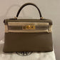 Hermès Kelly 20 - Etoupe Epsom Leather - Gold Hardware - K20EEGHW