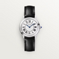 Cartier Ronde Must de Cartier Steel 29 MM - Black Strap - Silver Dial - WSRN0030