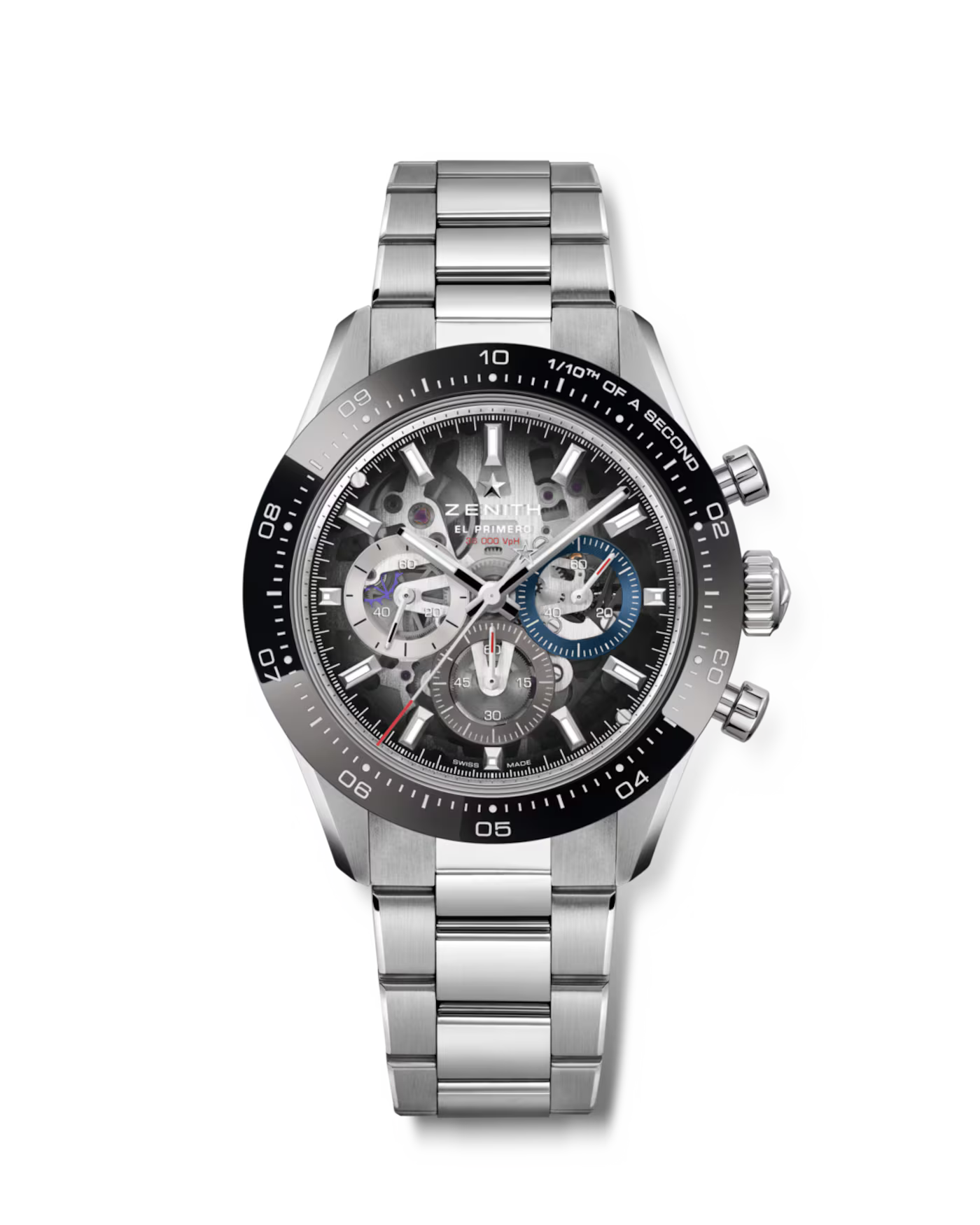 Zenith Chronomaster Sport Skeleton - 41 MM -  Stainless Steel - Black Ceramic Bezel - Skeletonized Sapphire Dial - 03.3130.3600/01.M3130