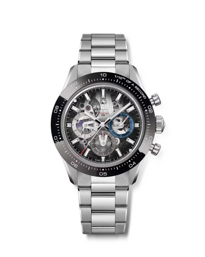 Zenith Chronomaster Sport Skeleton - 41 MM -  Stainless Steel - Black Ceramic Bezel - Skeletonized Sapphire Dial - 03.3130.3600/01.M3130
