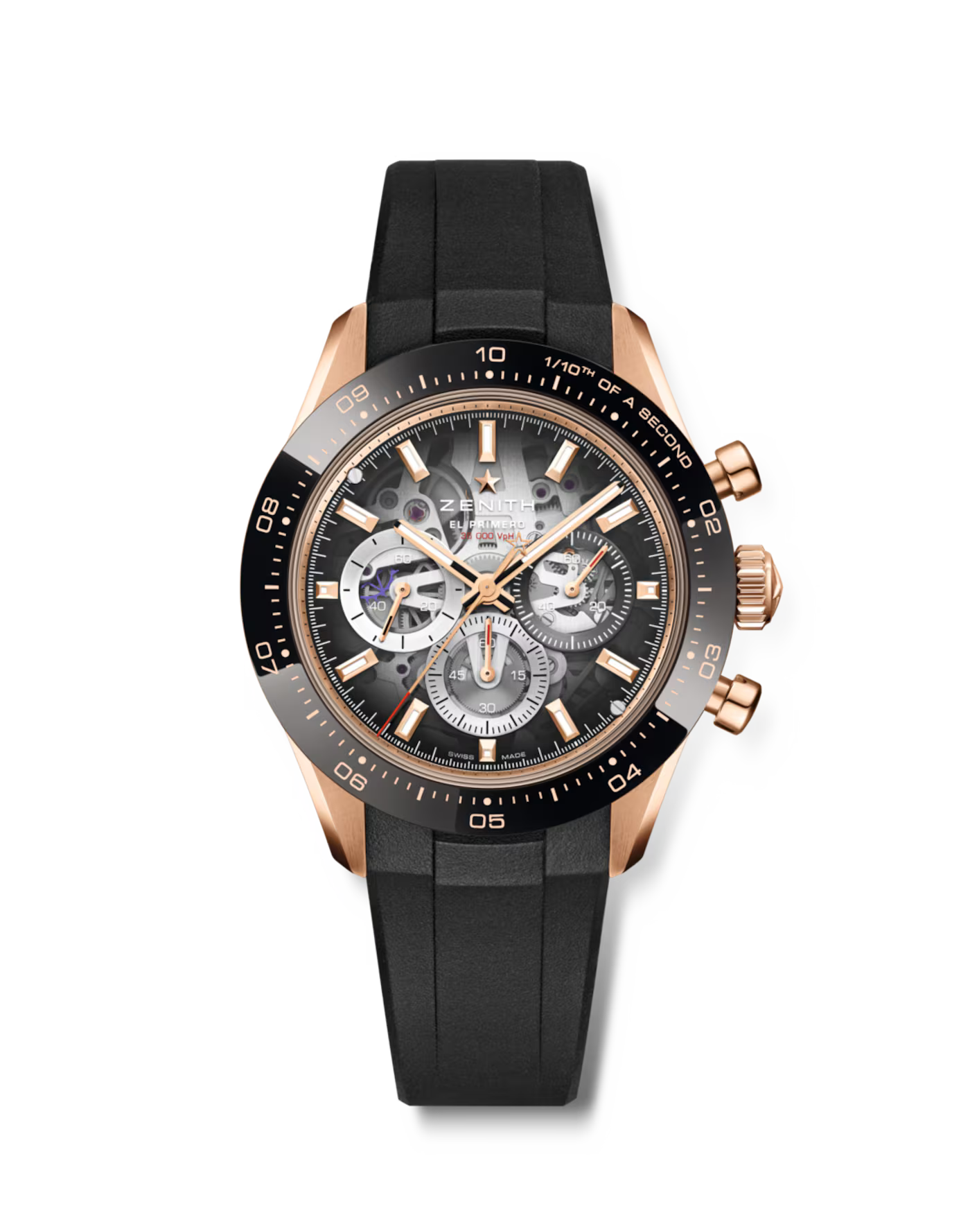 Zenith Chronomaster Sport Skeleton - 41 MM -  Rose Gold - Black Ceramic Bezel - Skeletonized Sapphire Dial - 18.3130.3600/01.R951