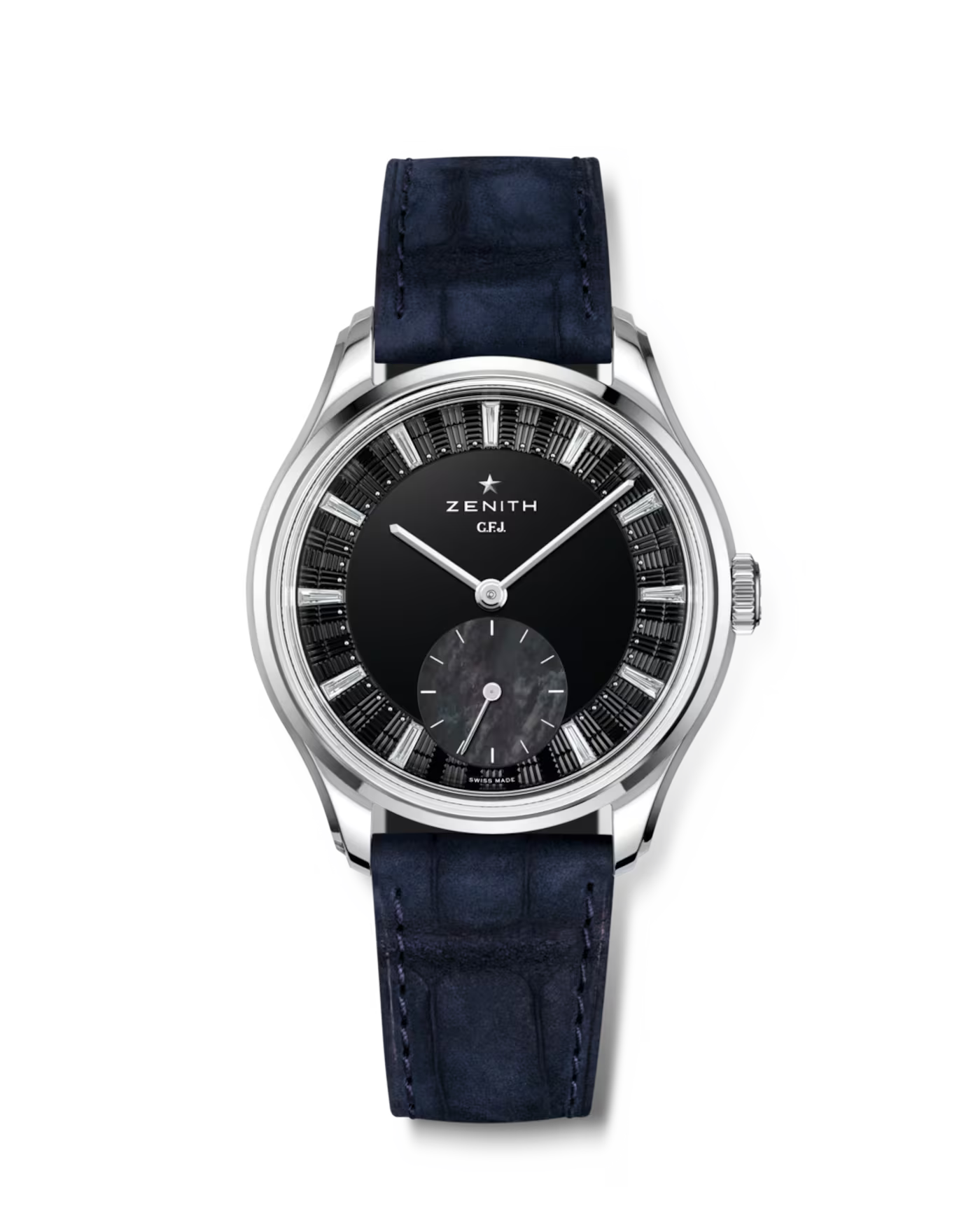 Zenith G.F.J. Calibre 135 - Limited Edition - 39 MM - Tantalum  Case - Black Onyx Guilloché Dial - Leather Strap - 98.1865.0135/21.C212