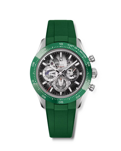 Zenith Chronomaster Sport Skeleton - 41 MM -  Stainless Steel - Green Ceramic Bezel - Skeletonized Sapphire Dial - 03.3131.3600/01.M3130