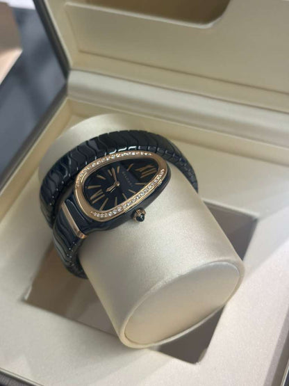 Bvlgari Serpenti Spiga - 35 MM - Black Ceramic - Black Dial - 102532
