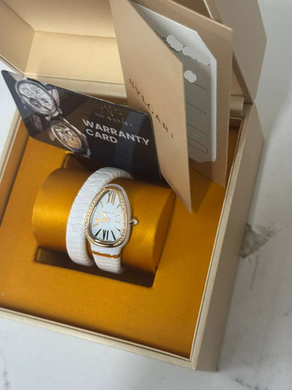 Bvlgari Serpenti Spiga - 35 MM - White Ceramic - White Dial - 102613