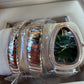 Bvlgari Serpenti Tubogas Double Spiral - 35 MM - Stainless Steel and Rose Gold - Green Dial - 102791