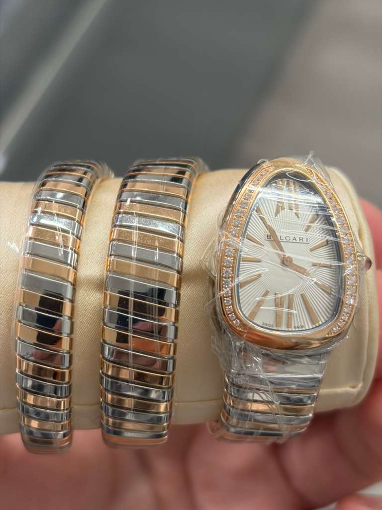 Bvlgari Serpenti Tubogas - 35 MM - Steel and Rose Gold - Silver Dial - 103149