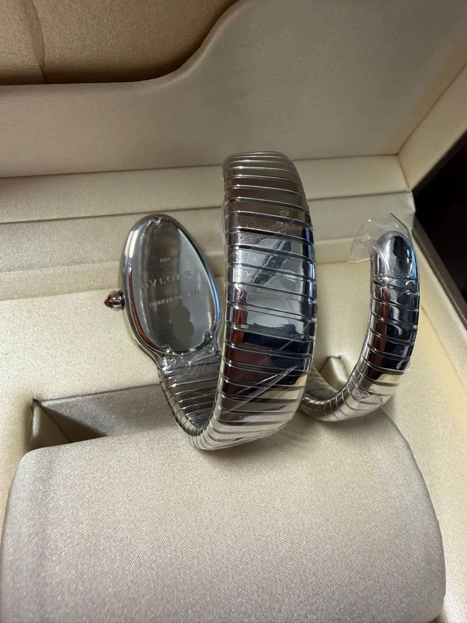 Bvlgari Serpenti Tubogas - 35 MM - Stainless Steel - Black Dial - 103524