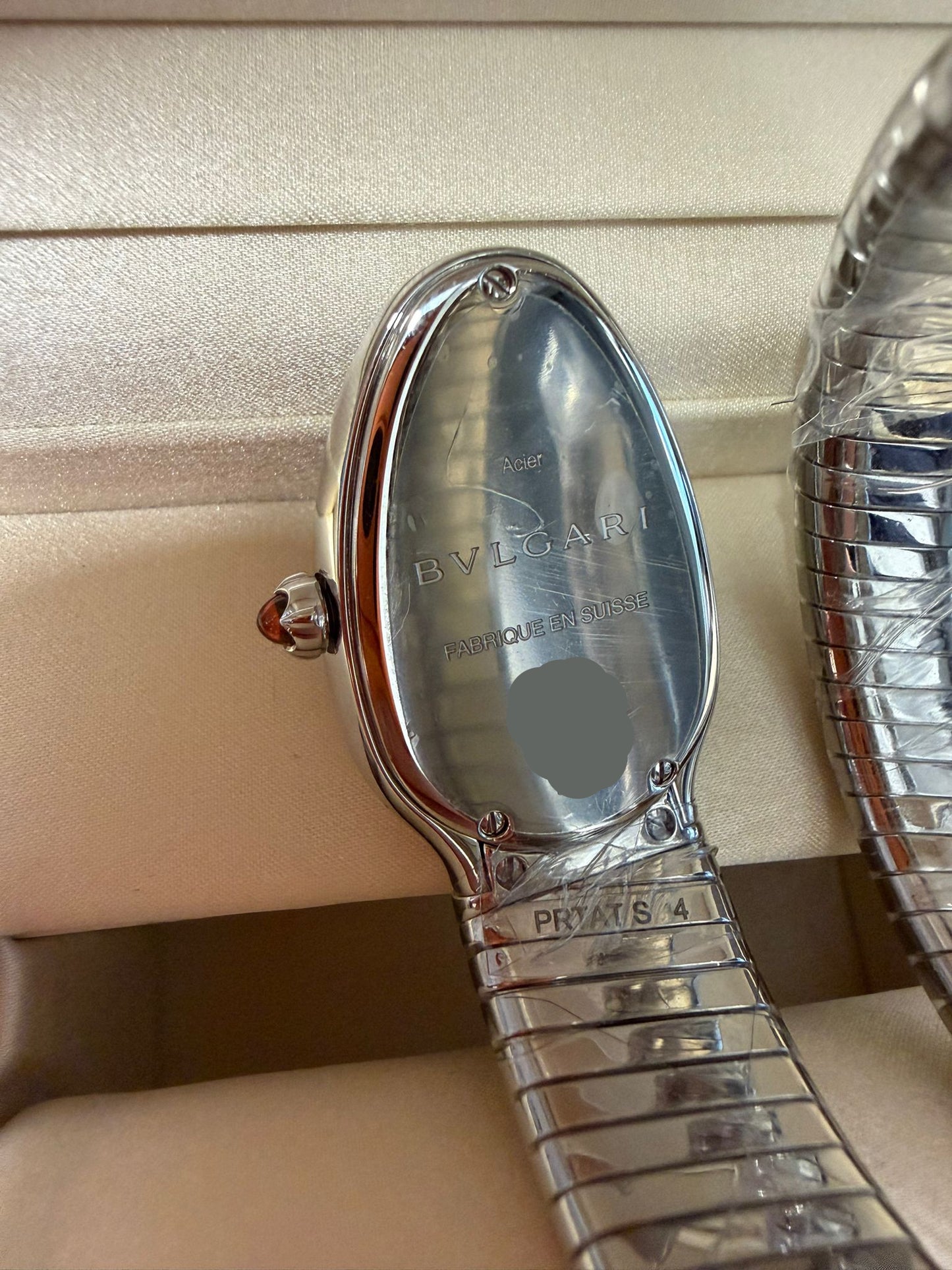 Bvlgari Serpenti Tubogas - 35 MM - Stainless Steel - Black Dial - 103524