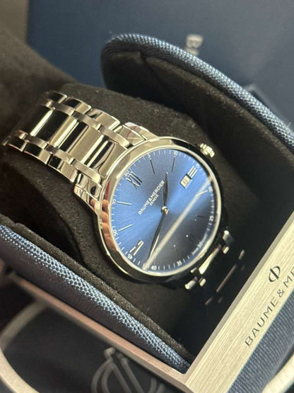 Baumé & Mercier Classima - Stainless Steel - 40 MM - Blue Dial - 10382