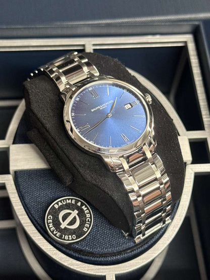 Baumé & Mercier Classima - Stainless Steel - 40 MM - Blue Dial - 10382