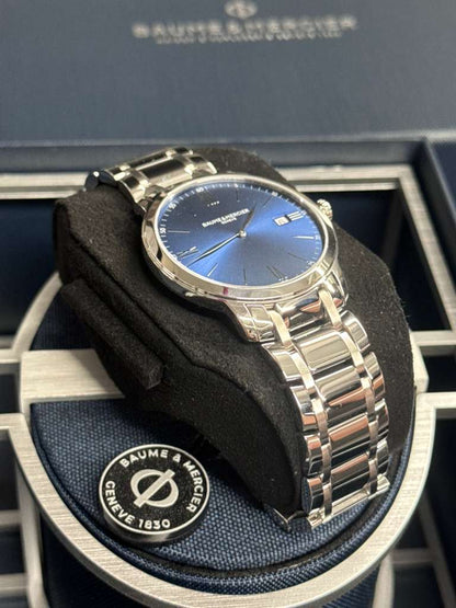 Baumé & Mercier Classima - Stainless Steel - 40 MM - Blue Dial - 10382