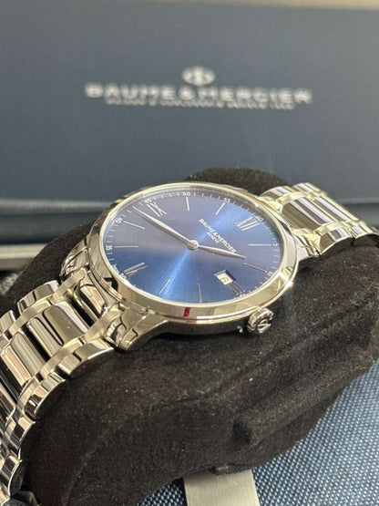 Baumé & Mercier Classima - Stainless Steel - 40 MM - Blue Dial - 10382
