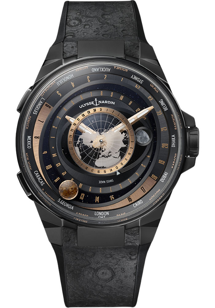 Ulysse Nardin Blast Titanium And Ceramic Case 45 MM - Black Rubber Strap - Black Dial - 1063-400-2A/3B