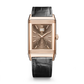 JLC - Reverso Tribute Geographic - Limited Edition - 49.4 MM x 29.9 MM - Pink Gold - Toffee Brown Dial - Brown Leather Strap - Q714256J