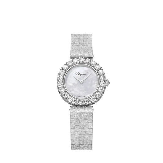 Chopard L'Heure Du Diamant White Gold 26 MM - White Gold Bracelet - Diamond Bezel - Mother-Of-Pearl Dial - 10A178-1101