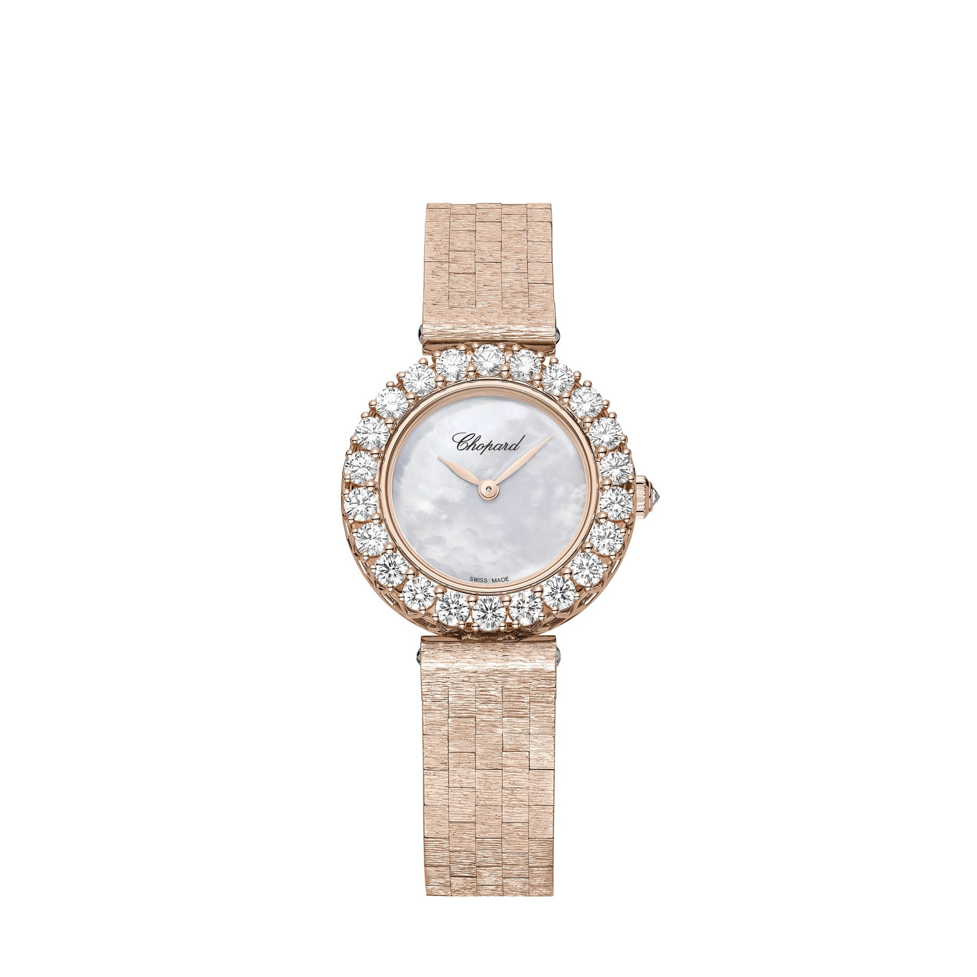 Chopard L'Heure Du Diamant Rose Gold 26 MM - Rose Gold Bracelet - Diamond Bezel - Mother-Of-Pearl Dial - 10A178-5101